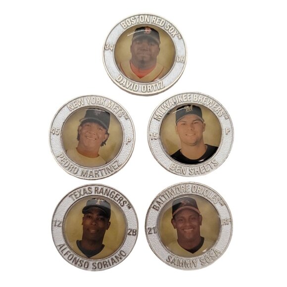 Lot of 5 2005 Major League Baseball Superstar Medallions E993 - Picture 1 of 9